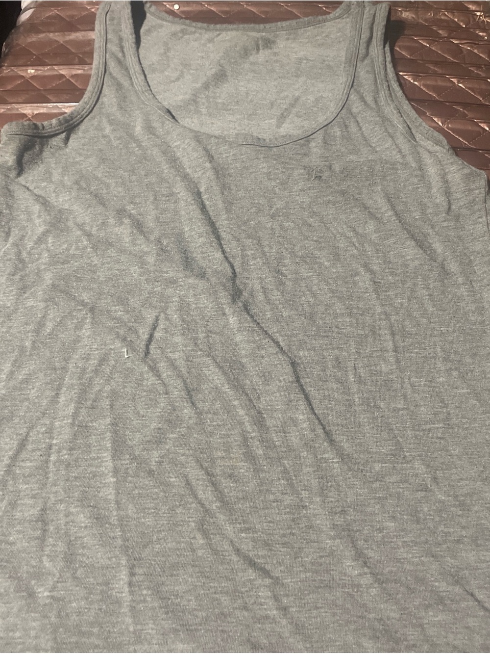 Women's Gray Scoop Neck Tank Top